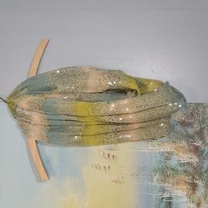 infinity scarf with sequins. vintage 80's infinity. BCBGeneration